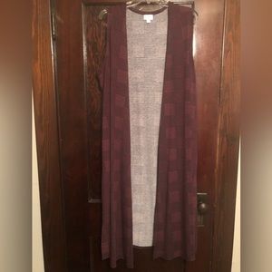 LuLaRoe Joy midi length vest.